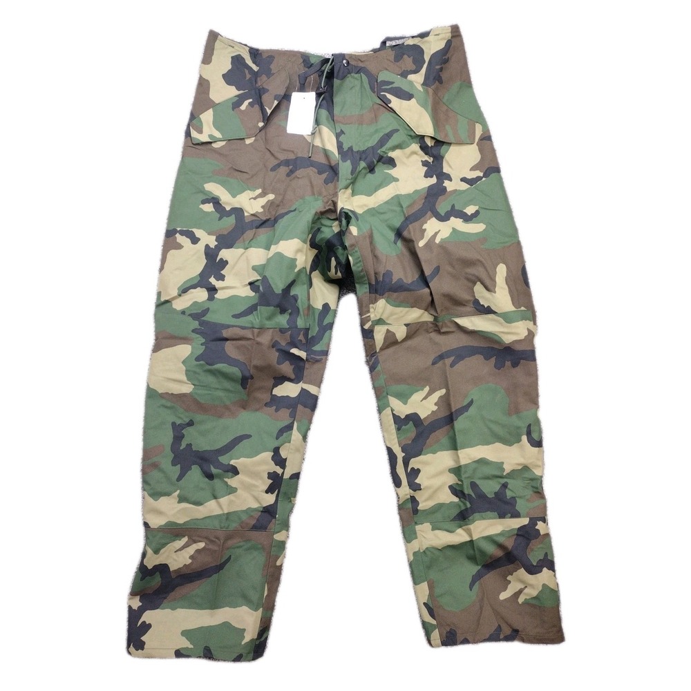 Vtg 90s USGI US Military Gore Seam Woodland Camo Cold Weather Trouser Large Long